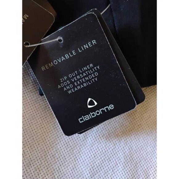 Claiborne Black Rain Coat 38S New Soho Jacket - Picture 4 of 11